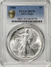 1986 $1 American Silver Eagle Coin NGC MS70