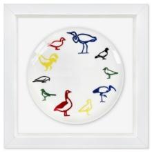 Julian Opie "Birds" Framed Limited Edition Plate