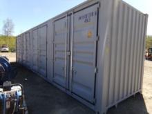 New 40' Storage Container with (4) Side Access Doors and Barn Doors on 1 En
