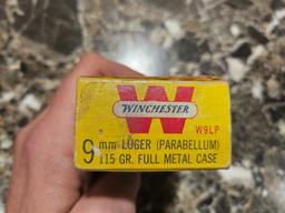 Winchester 9mm Luger (Parabellum) 115 Gr. Full Metal Case (W9LP) Cartridges