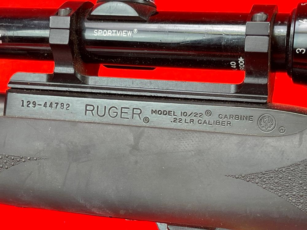 Ruger 10/22, .22 LR, Target Bbl., w/Bushnell 3x9 Sport-View Scope, SN:129-44782
