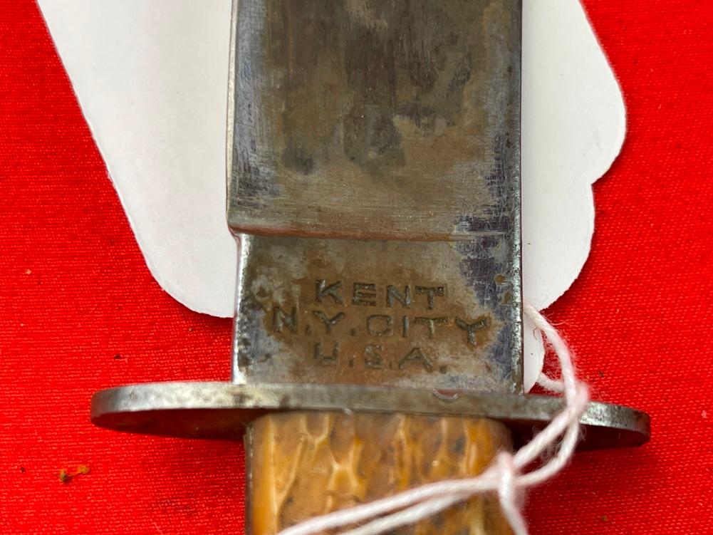 Kent Knife w/Beaded Leather Sheath
