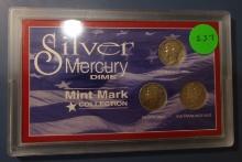 SILVER MERCURY DIME MM COLLECTION SET (3 COINS)