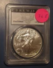 2016-W SILVER AMERICAN EAGLE BURNISHED PCGS SP-70 (CRACKED SLAB)