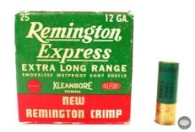 25 Vintage Shotgun Shells in Vintage Box - Peters and Remington Mix - 2 3/4inch