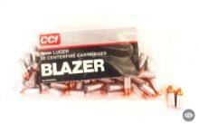50 Rounds CCI Blazer Ammunition 9mm Luger - Aluminum Case