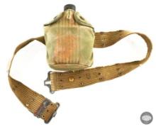 WWII US Army Canteen with Pouch and Belt