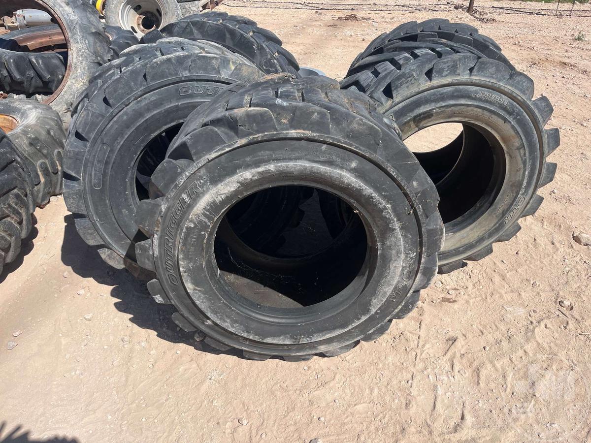 QTY OF (5) IN385/65D19.5 SKID STEER TIRES