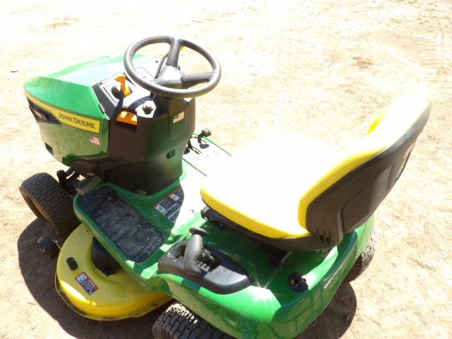 John Deere S120 Riding Mower, LIKE NEW w/ Only 12 Hours! V Twin Gas Engine