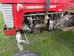 Massey Ferguson 65 Hi Clear Antique Tractor, Very Nice Firestone 13.6-38 Re