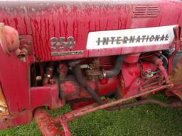 International 350 High Utility Antique Tractor, Like New Firestone 13.6-38