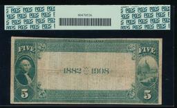 1882 $5 Bainbridge NY National PCGS 15