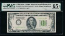 1934 $100 Philadelphia FRN PMG 65EPQ