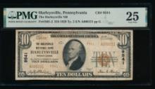 1929 $10 Harleysville PA National PMG 25