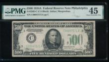 1934A $500 Philadelphia FRN PMG 45