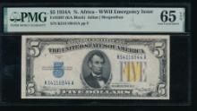 1934A $5 N Africa FRNPMG 65EPQ