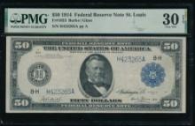 1914 $50 St Louis FRN PMG 30EPQ