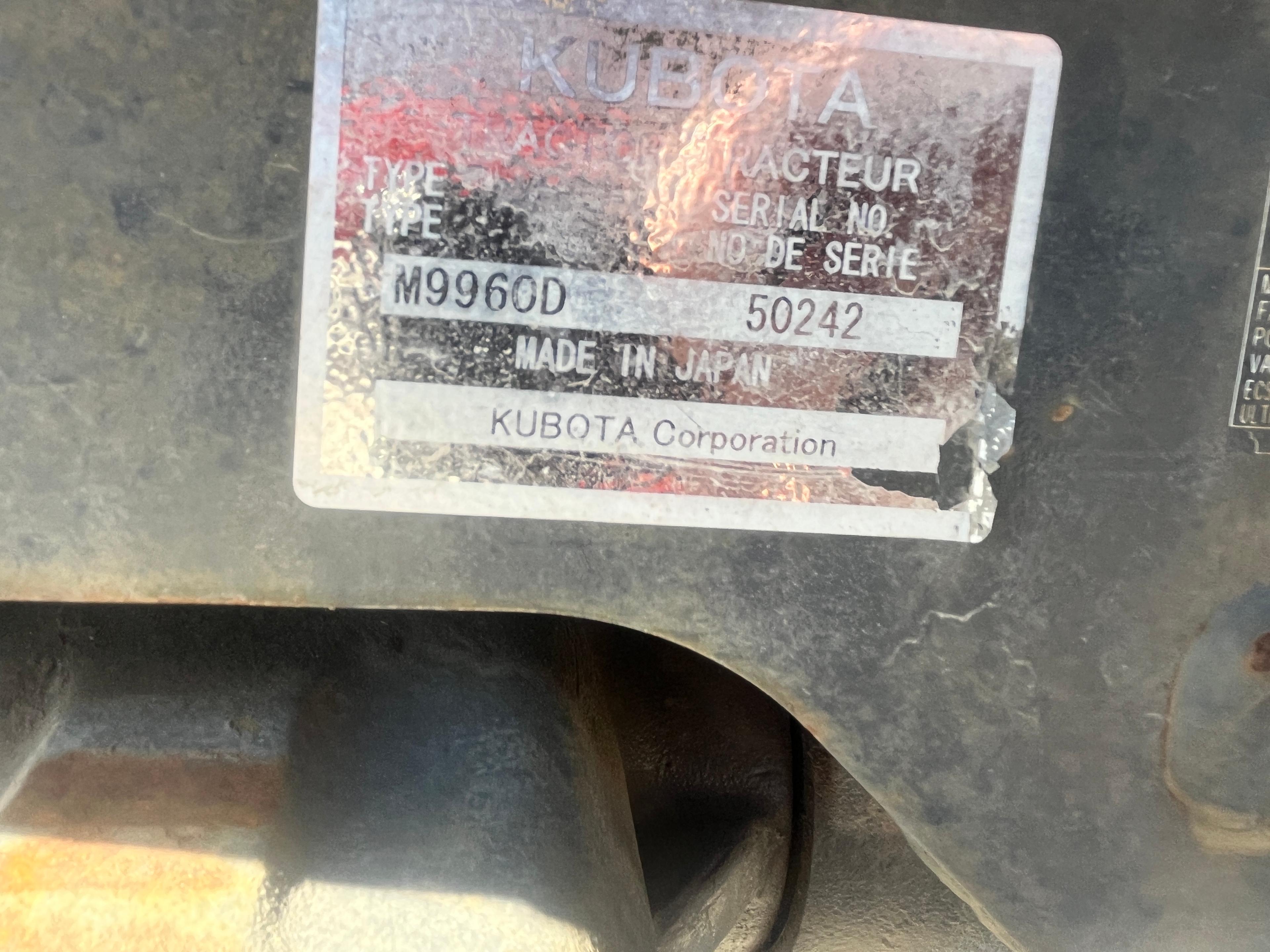 Kubota M9960 4X4 Tractor