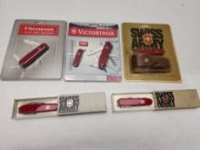(5Pcs.) NOS ASSORTED VICTORINOX SWISS ARMY KNIVES