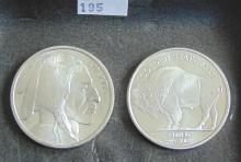 2 Golden State Mint 1 Troy Oz. Silver Indian Round