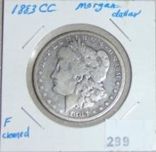 1883-CC Morgan Dollar F (cleaned).