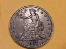 1877 Trade Dollar in Very Fine