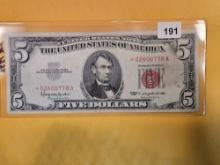 1963 Five Dollar USN STAR Note in Extra Fine