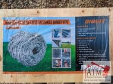 NEW Galvanized Barbed Wire & Post