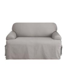 Duck T Cushion Loveseat Slipcover Gray - Sure Fit, Retail $150.00