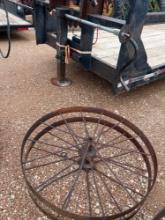 2 - 41'' Antique Steel Wheels - ONE MONEY