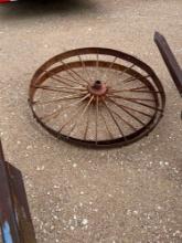 2 - 43'' Antique Steel Wheels - ONE MONEY