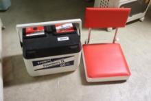 Vintage Stadium Seat & Vintage Delco Cooler
