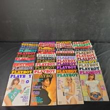 Box of approx. 50 Playboy adult magazines late1980s-1990