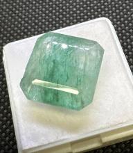 Square Cut Green emerald gemstone 13.90ct