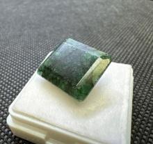 Square Cut Green Emerald Gemstone 12.85ct