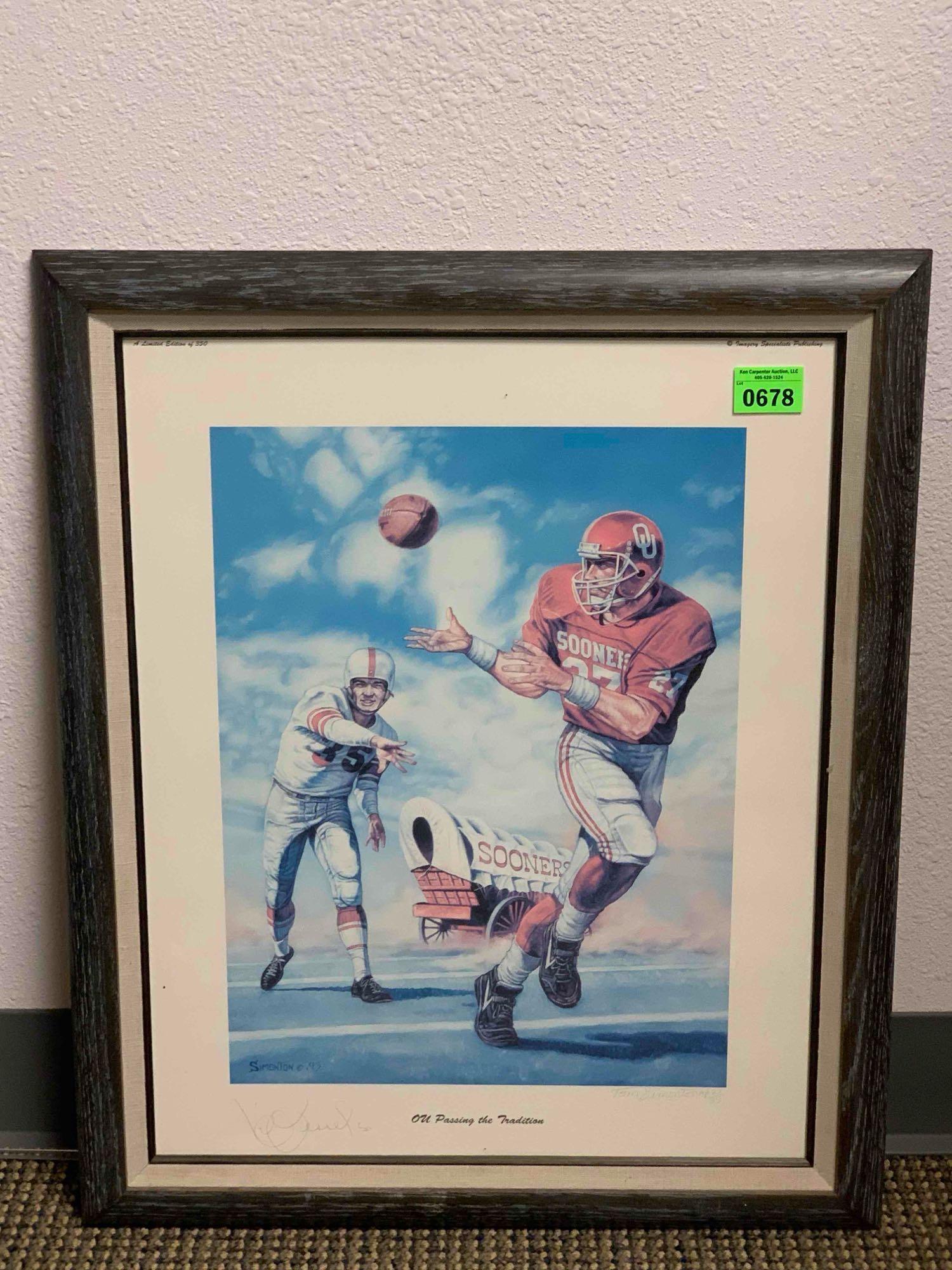 OU Passing the Tradition Autographed Print