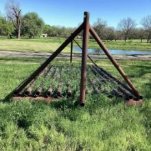 16ft Cattle guard with posts to tie fence off to