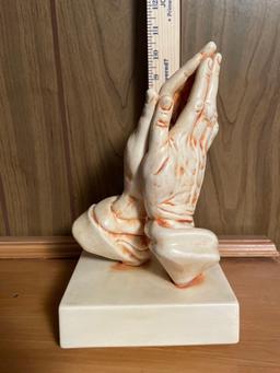 Vintage Praying Hands Sculpture