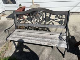 Wood and Cast Iron Bench