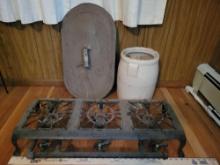 Vintage Copper Boiler Lid, Croc, and Gas Burner