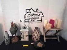 Lnatern, Chicken, Plant Stand, Candles & more
