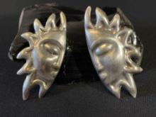 Sterling Silver Sun Earrings