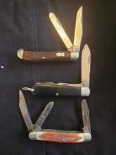 3 folding pocket knives