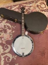 Banjo with case