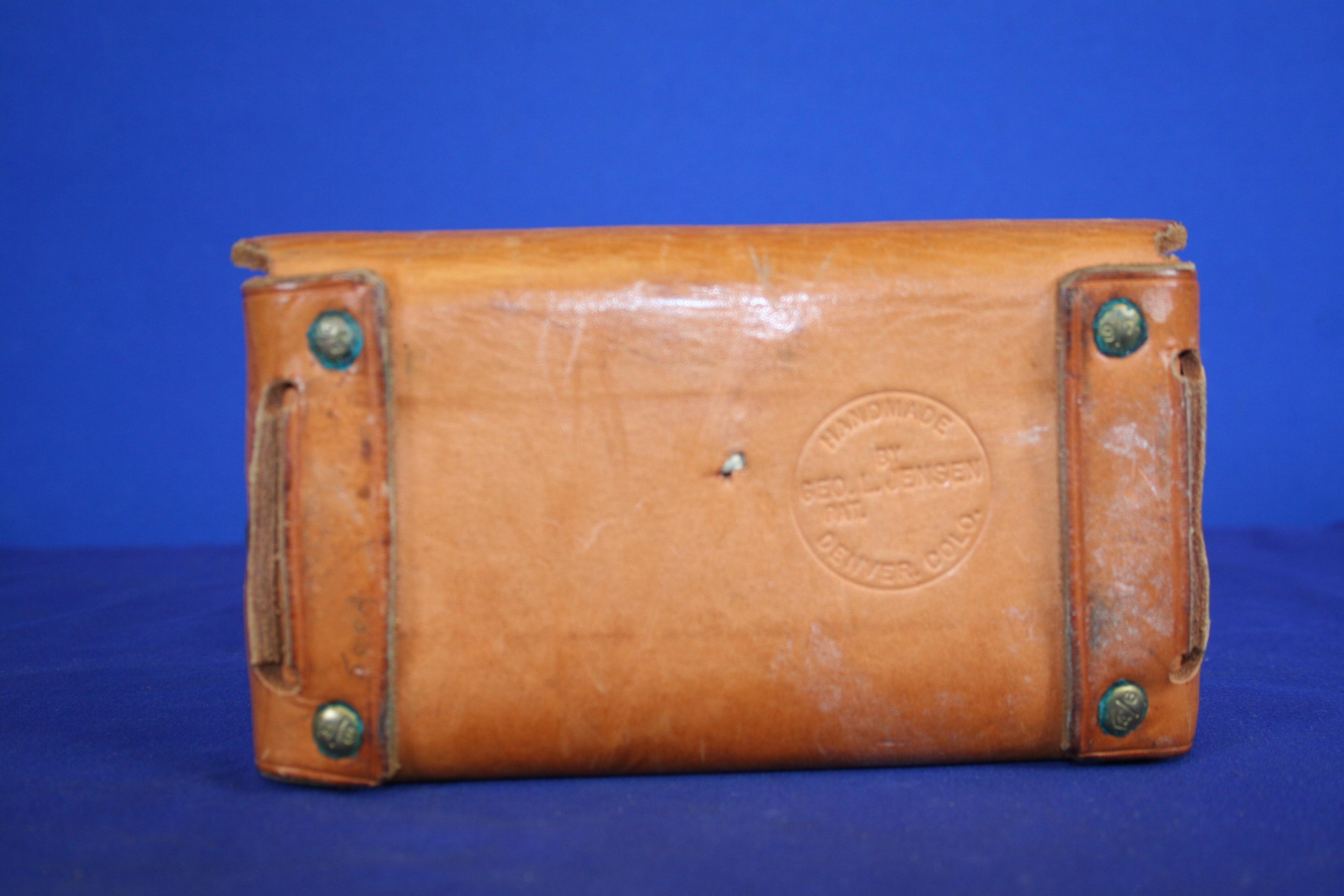 Handcrafted Leather Ammo Case with 32 Win Spl Ammunition.