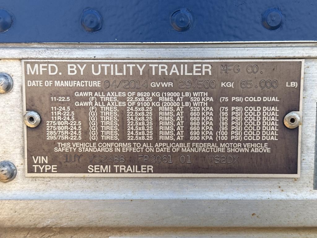 2014 Utility Trailer Vs2dx 48' Dry Van
