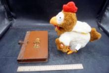 Metal Pencil Box & Animated Chicken
