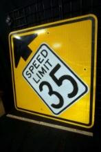 "Speed Limit 35" Metal Road Sign