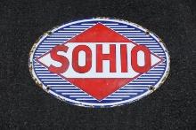 Sohio Gas Single-Sided Porcelain Pump Plate - Medium