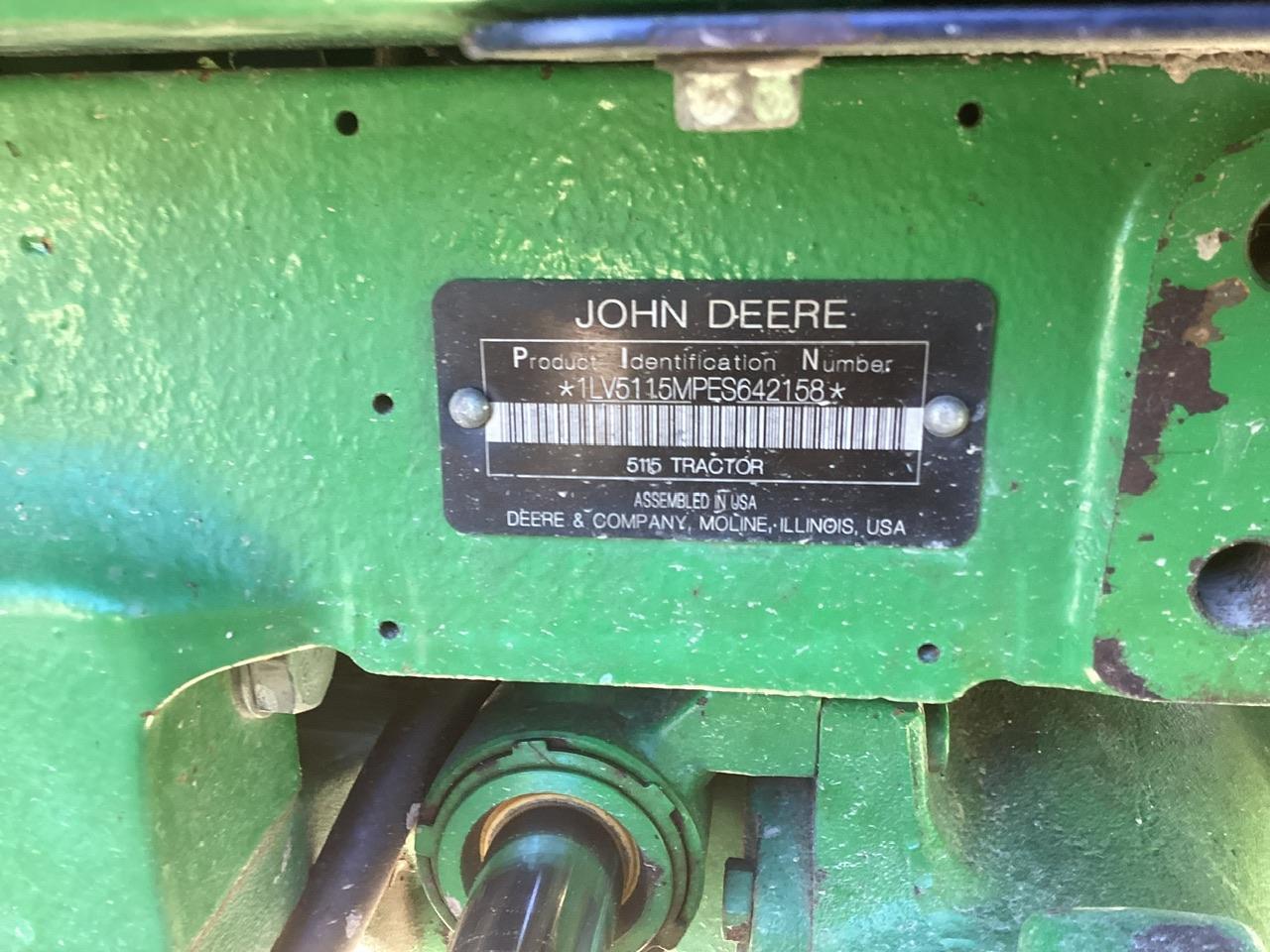 John Deere 5115M Tractor W/ JD H240 Loader